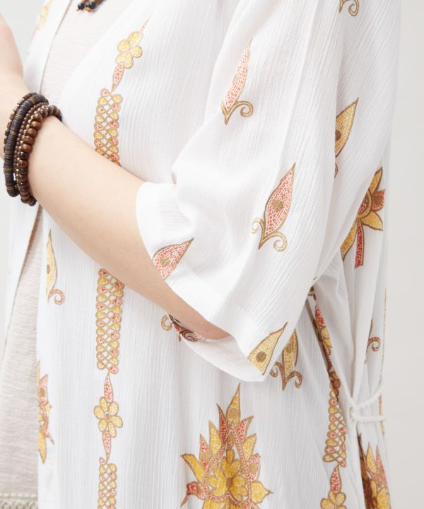 UV Pprotection Rayon Crepe Kimono by AMINA - Ametsuchi