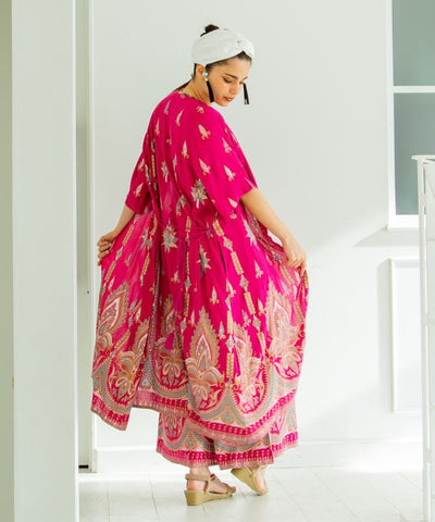 UV Pprotection Rayon Crepe Kimono by AMINA - Ametsuchi