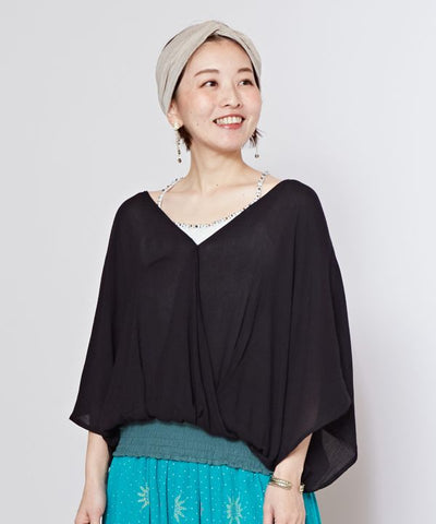 Bohemian Shirred Hem Top