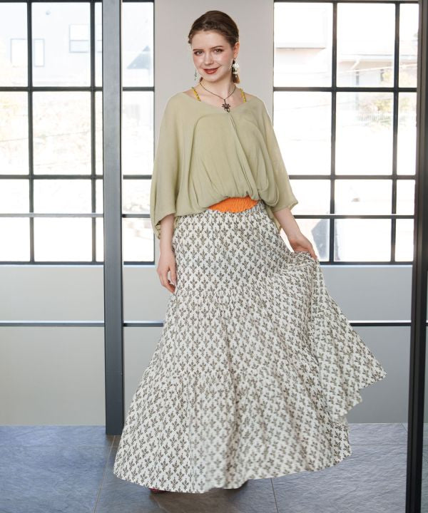 Bohemian Shirred Hem Top