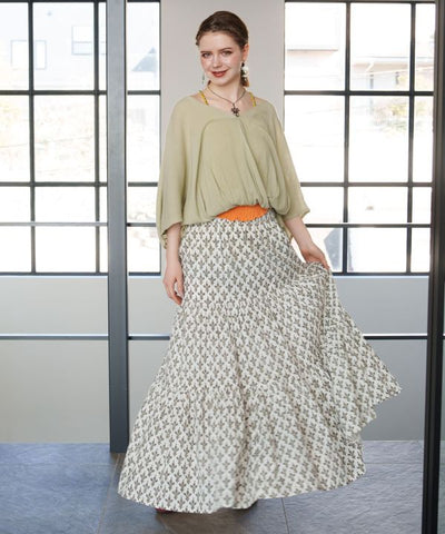 Bohemian Shirred Hem Top