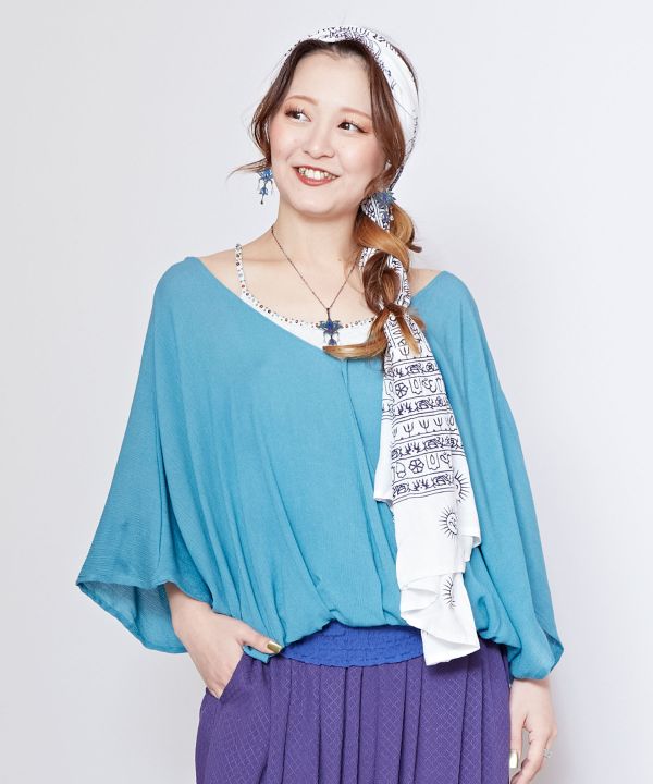 Bohemian Shirred Hem Top