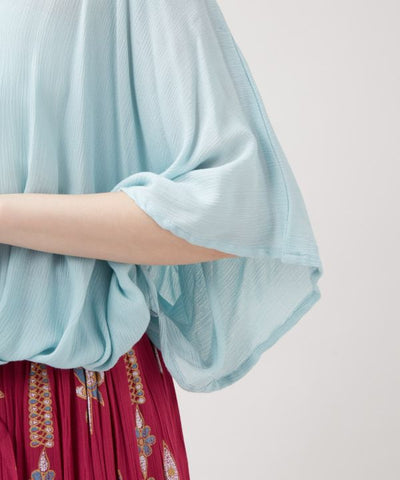 Bohemian Shirred Hem Top by AMINA - Ametsuchi
