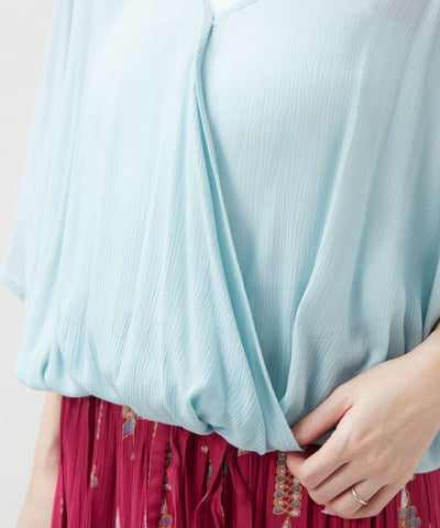 Bohemian Shirred Hem Top by AMINA - Ametsuchi