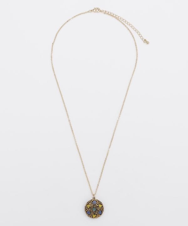 Czech Glass Button Necklace