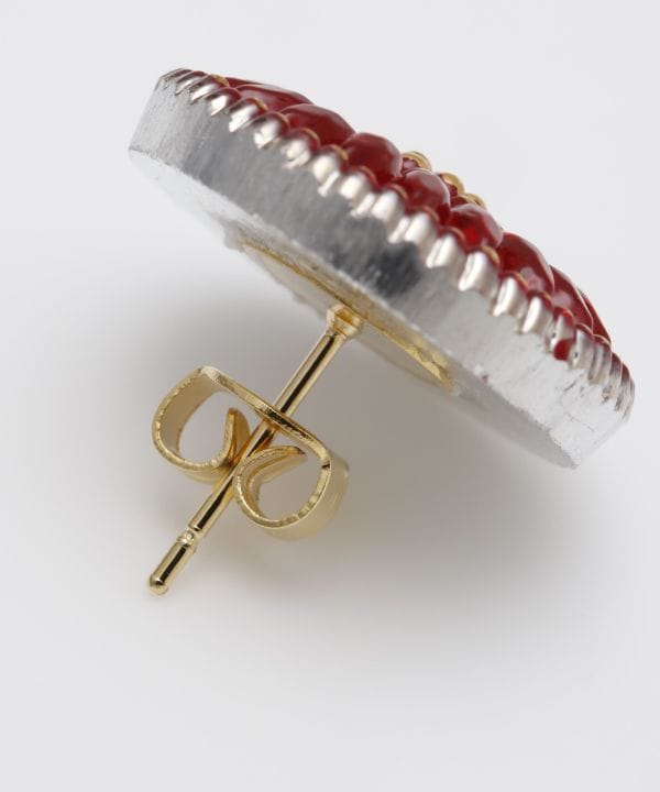 Czech Glass Button Stud Earrings