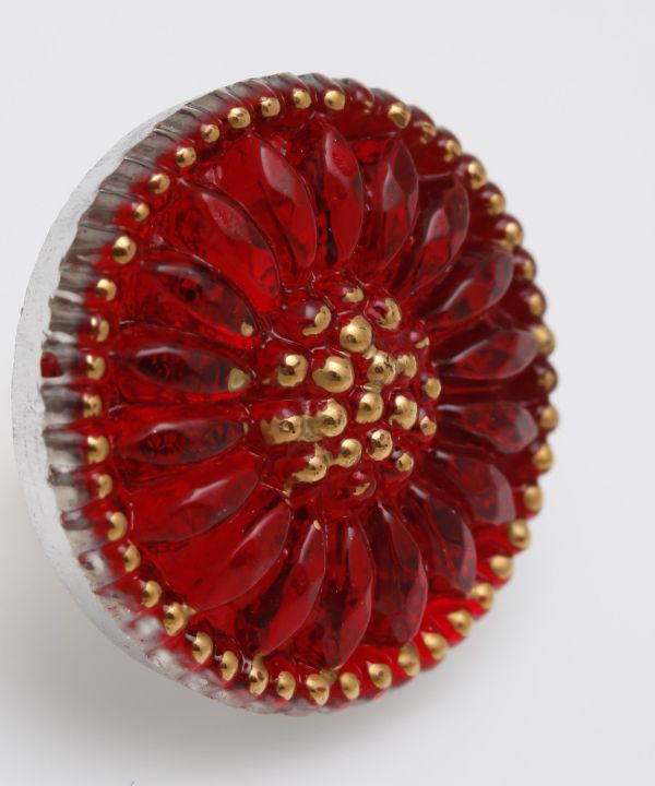 Czech Glass Button Stud Earrings