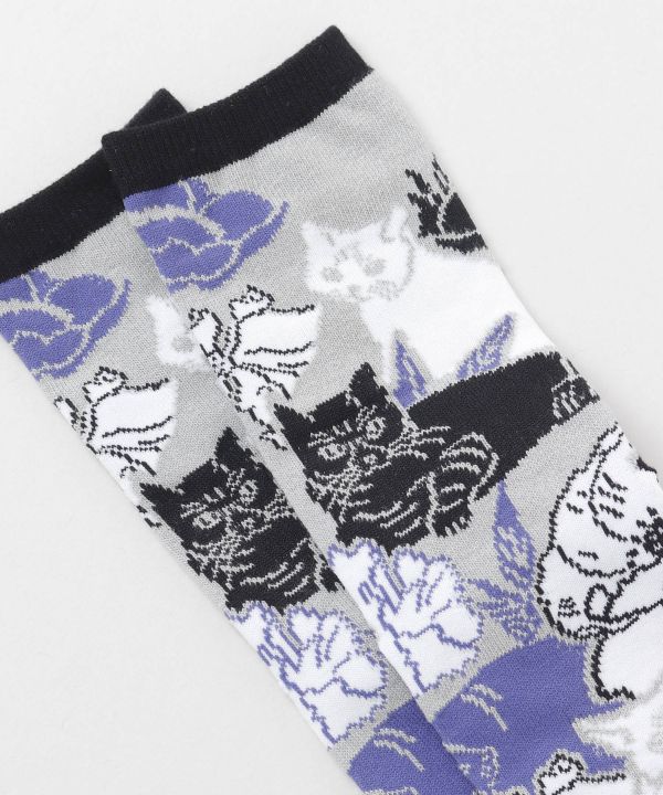 Tabi Socks - Neko to Hana 23-25cm Socks by Kaya - Ametsuchi
