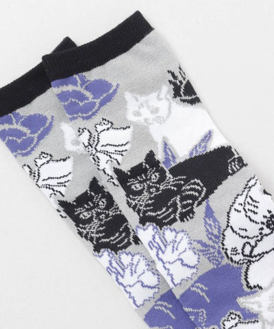 Tabi Socks - Neko to Hana 23-25cm Socks by Kaya - Ametsuchi