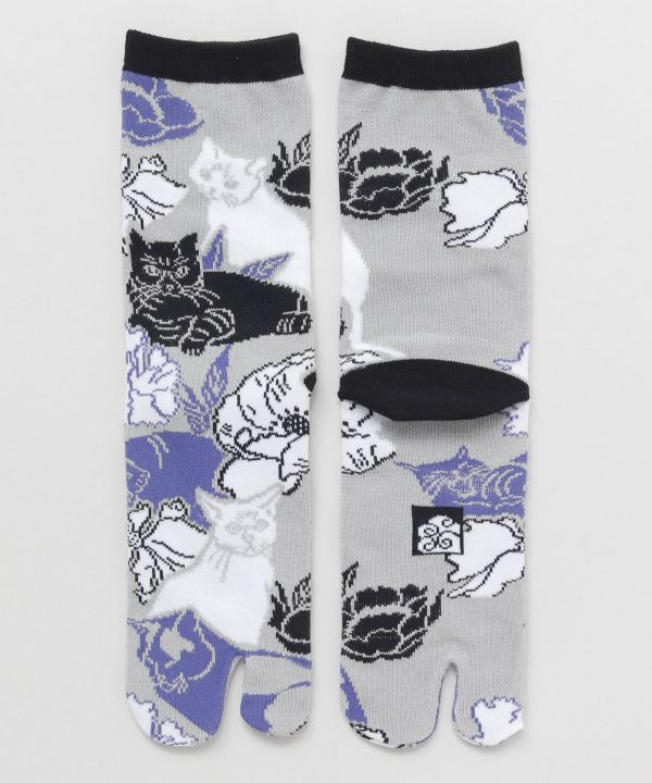 Tabi Socks - Neko to Hana 23-25cm Socks by Kaya - Ametsuchi