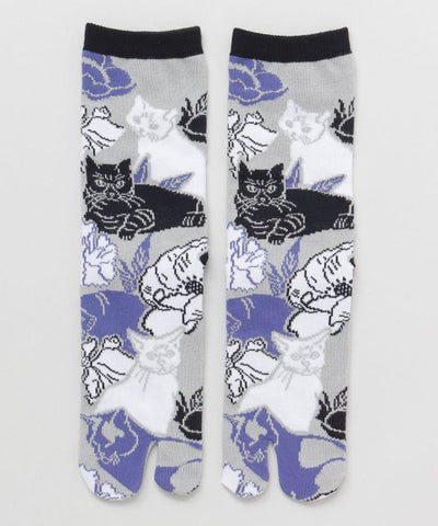 Tabi Socks - Neko to Hana 23-25cm Socks by Kaya - Ametsuchi