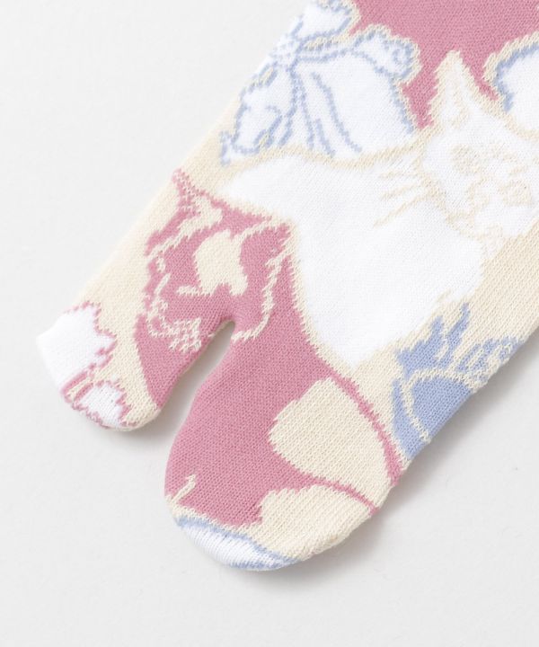 Tabi Socks - Neko to Hana 23-25cm Socks by Kaya - Ametsuchi