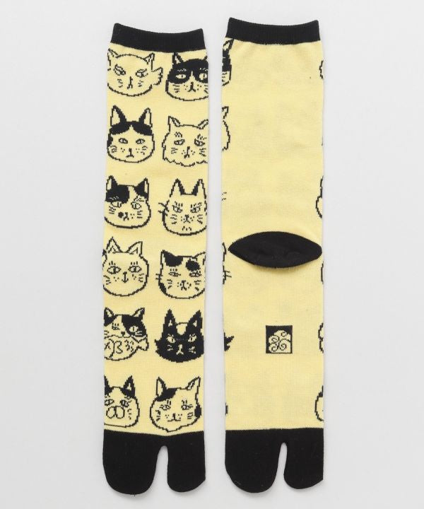 Tabi Socks - Neko no Kao 25-28cm Socks by Kaya - Ametsuchi