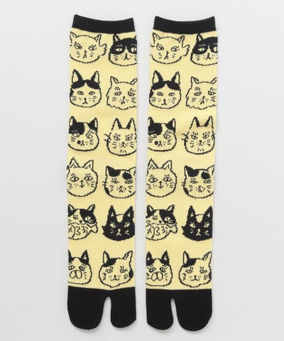 Tabi Socks - Neko no Kao 25-28cm Socks by Kaya - Ametsuchi