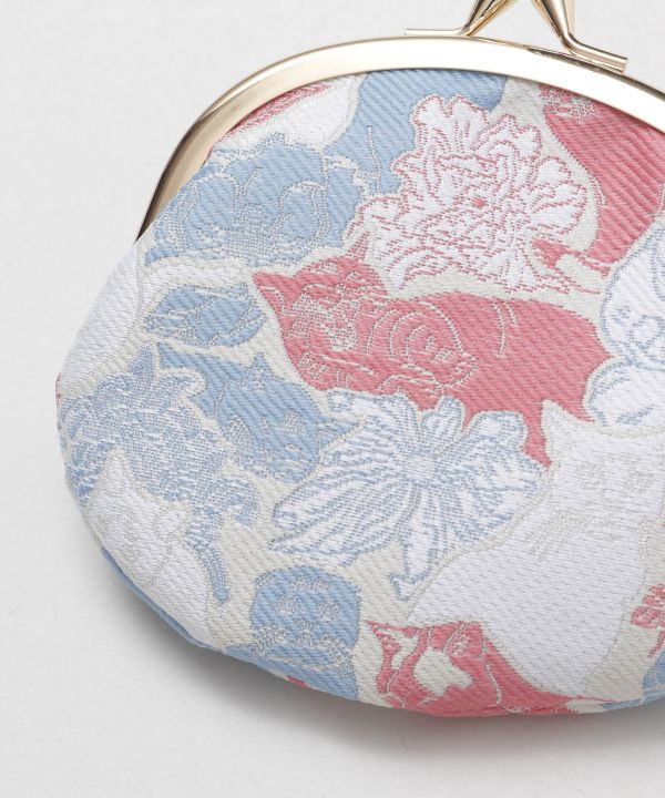 NEKO to HANA - GAMAGUCHI Round Pouch Bags & Purses by Kaya - Ametsuchi