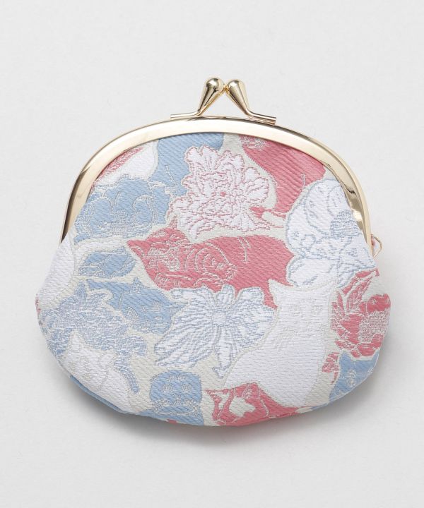 NEKO to HANA - GAMAGUCHI Round Pouch Bags & Purses by Kaya - Ametsuchi