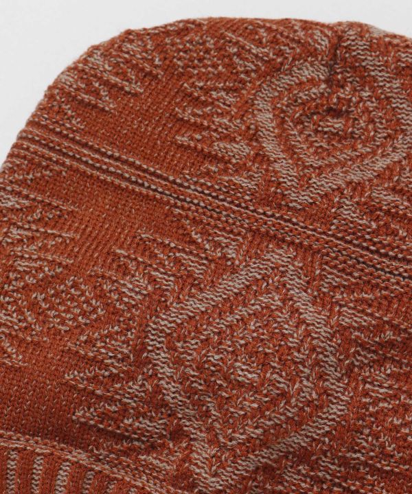 Geometric Pattern Jacquard Knit Beanie