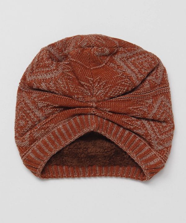 Geometric Pattern Jacquard Knit Beanie