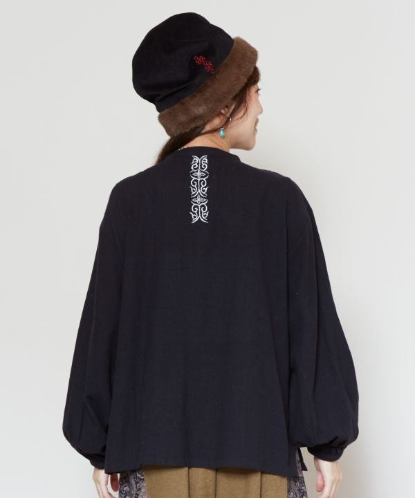 Bohemian Staple Pintuck Pullover Tops by AMINA - Ametsuchi