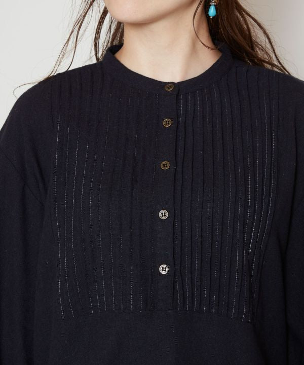 Bohemian Staple Pintuck Pullover Tops by AMINA - Ametsuchi
