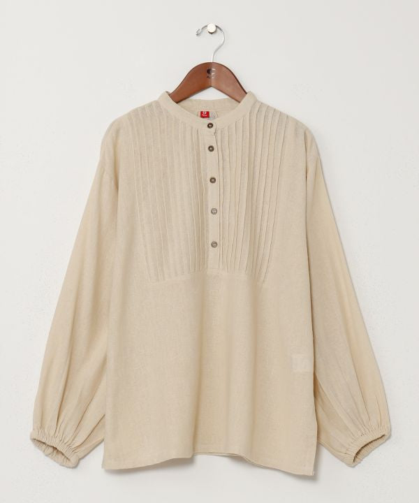 Bohemian Staple Pintuck Pullover Tops by AMINA - Ametsuchi