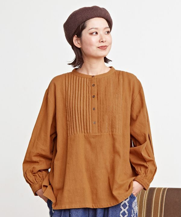 Bohemian Staple Pintuck Pullover Tops by AMINA - Ametsuchi