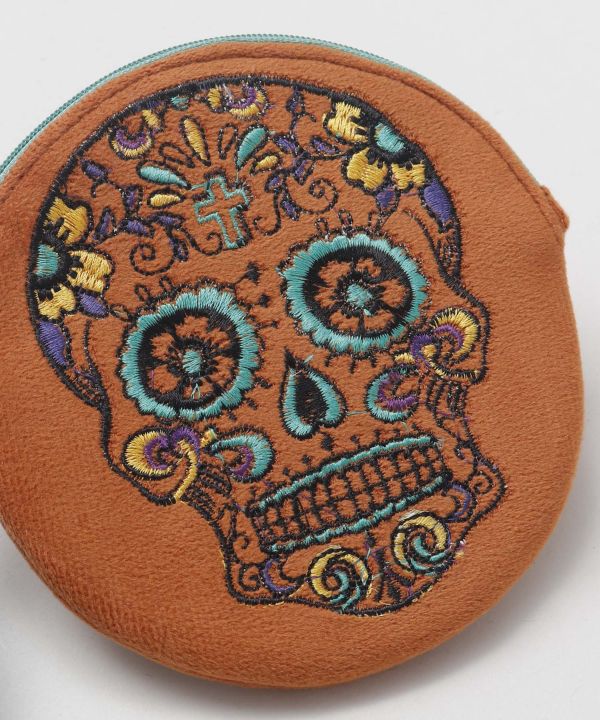 Bolsa redonda con calaveras de azúcar