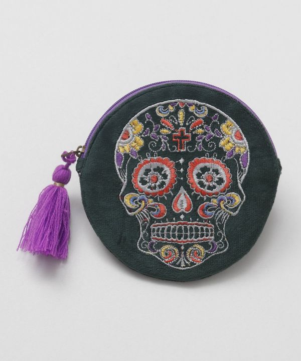 Bolsa redonda con calaveras de azúcar
