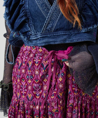 Bohemian Embroidered Skirt