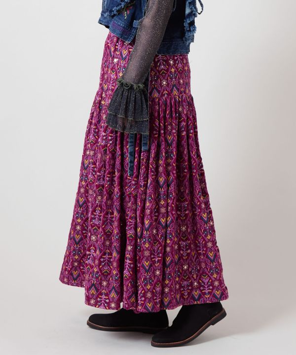 Bohemian Embroidered Skirt