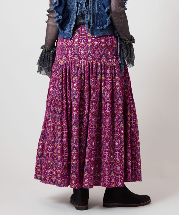 Bohemian Embroidered Skirt