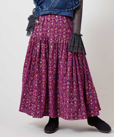 Bohemian Embroidered Skirt