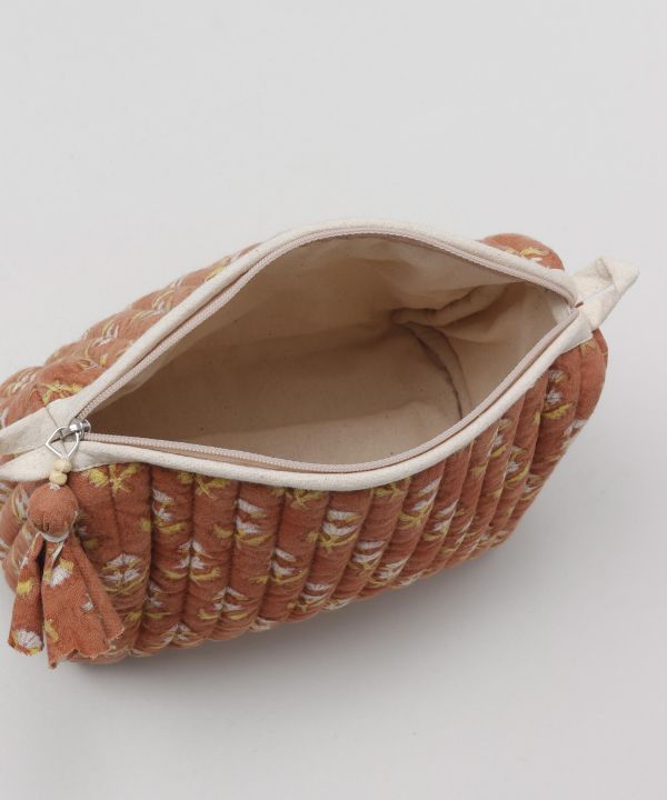 Block Print Quilted Pouch - M