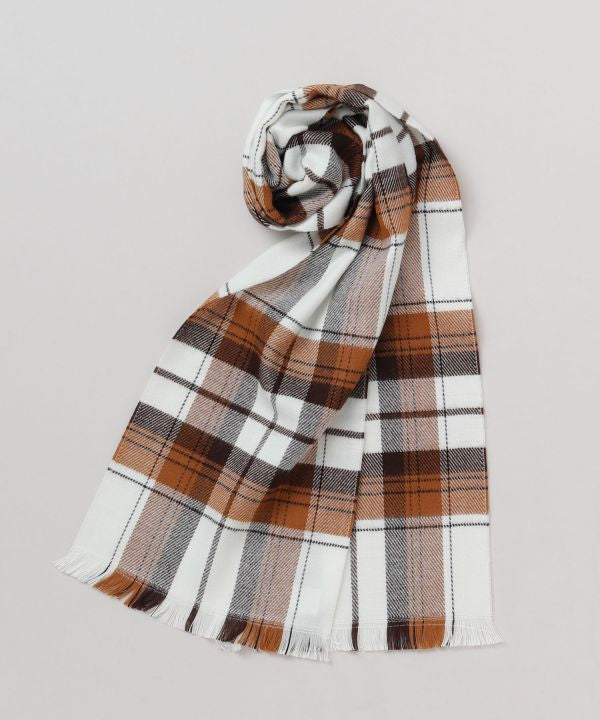 Pierre Quioc Checkerred Scarf