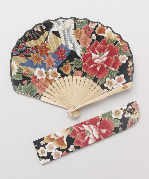 KAIKA - Japanese Motif Scallop Folding Fan