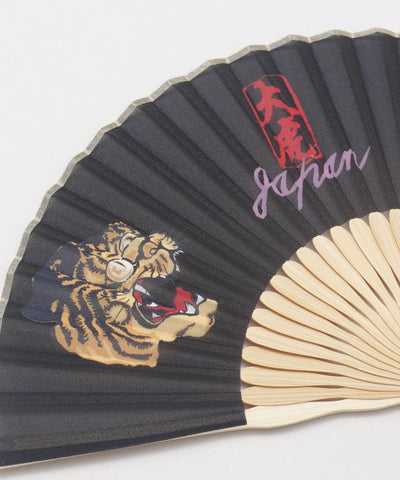 Ukiyoe Pattern Sensu Fan with Shoulder Strap by Kaya - Ametsuchi