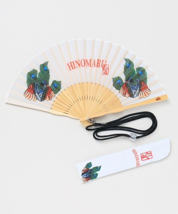 Ukiyoe Pattern Sensu Fan with Shoulder Strap by Kaya - Ametsuchi