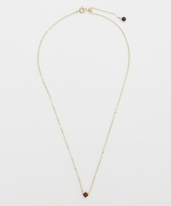 Square Cut Garnet Necklace