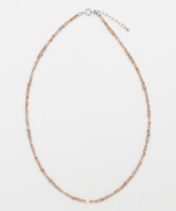 Square Shape Sunstone Beads Necklace Necklaces by 岩座 - Ametsuchi