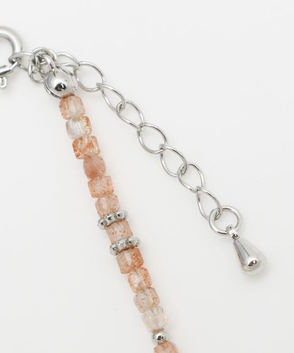 Square Shape Sunstone Beads Necklace Necklaces by 岩座 - Ametsuchi
