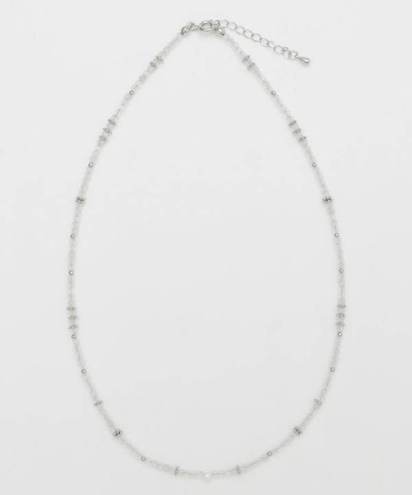 Square Shape Rainbow Moonstone Beads Necklace