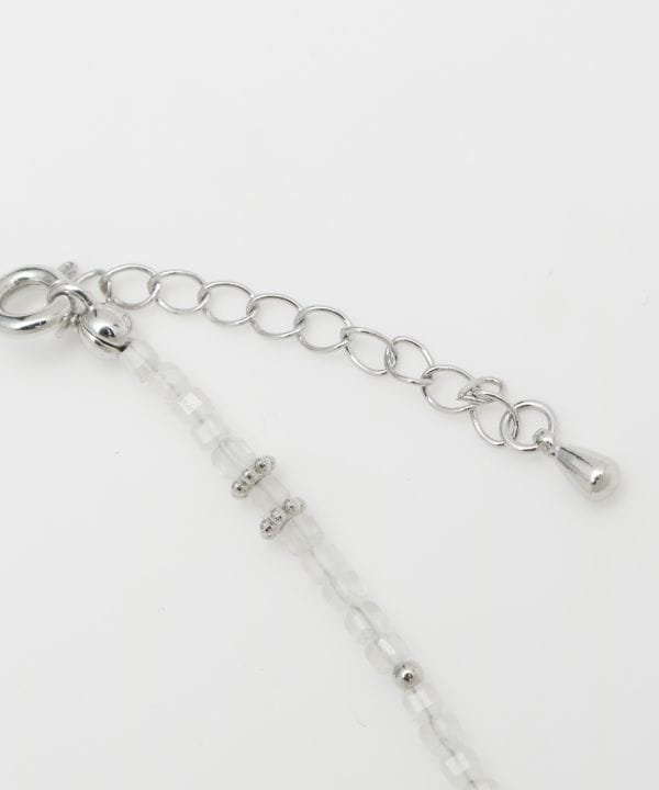 Square Shape Rainbow Moonstone Beads Necklace