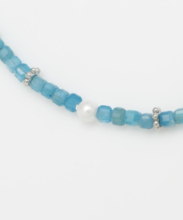 Square Shape Apatite Beads Necklace Necklaces by 岩座 - Ametsuchi