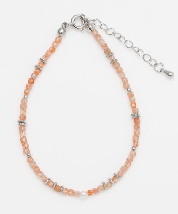 Square Shape Sunstone Beads Bracelet Bangles & Bracelets by 岩座 - Ametsuchi