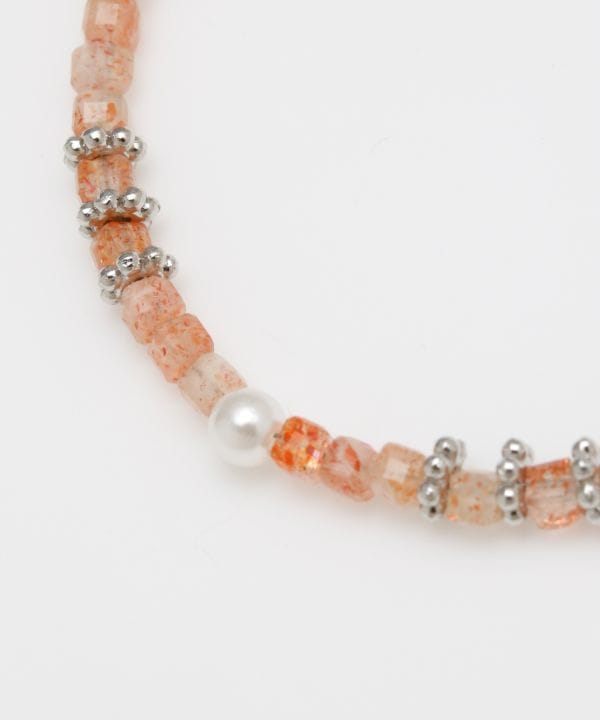 Square Shape Sunstone Beads Bracelet Bangles & Bracelets by 岩座 - Ametsuchi