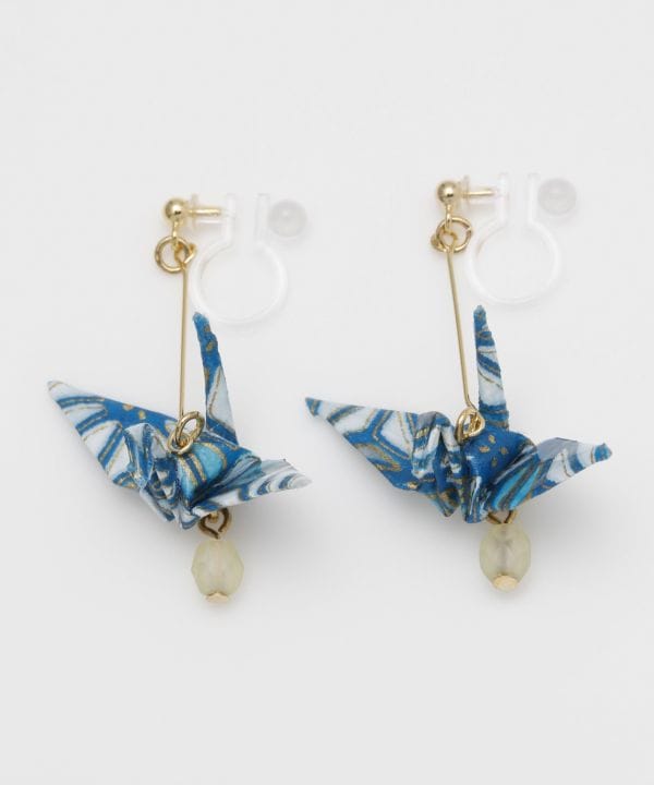 Origami Crane Clip Earrings Earrings by Kaya - Ametsuchi