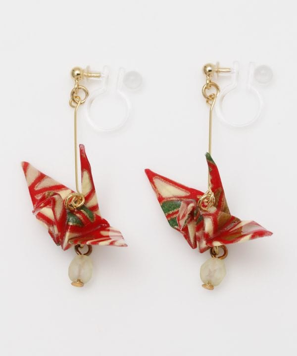 Origami Crane Clip Earrings Earrings by Kaya - Ametsuchi