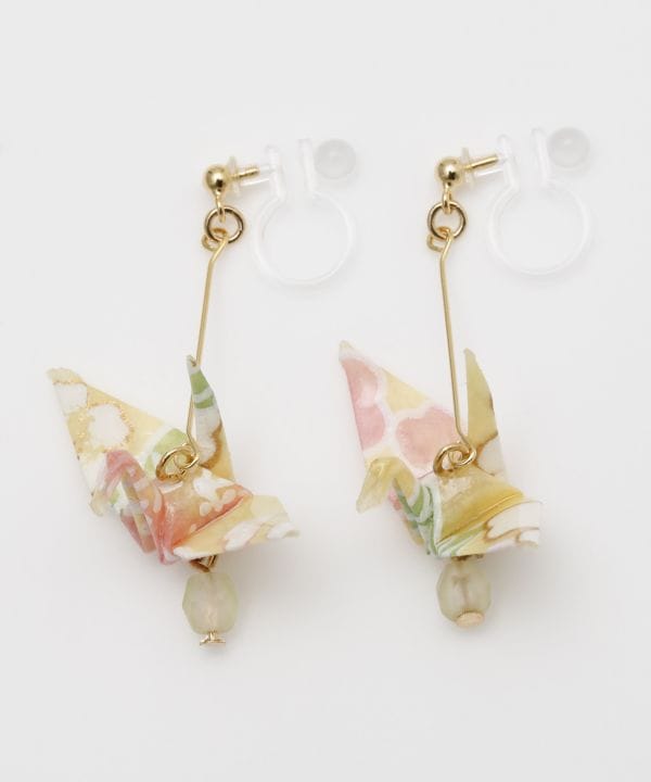 Origami Crane Clip Earrings Earrings by Kaya - Ametsuchi