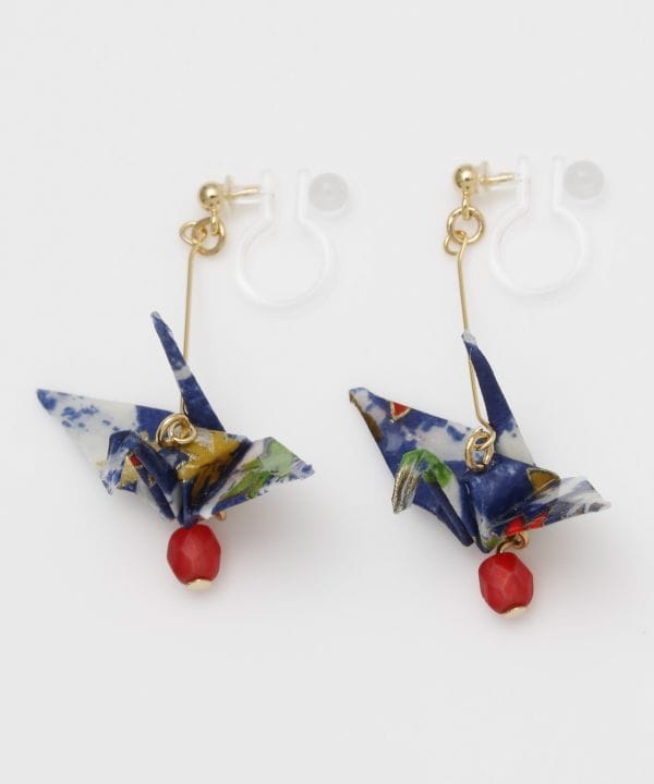 Origami Crane Clip Earrings Earrings by Kaya - Ametsuchi