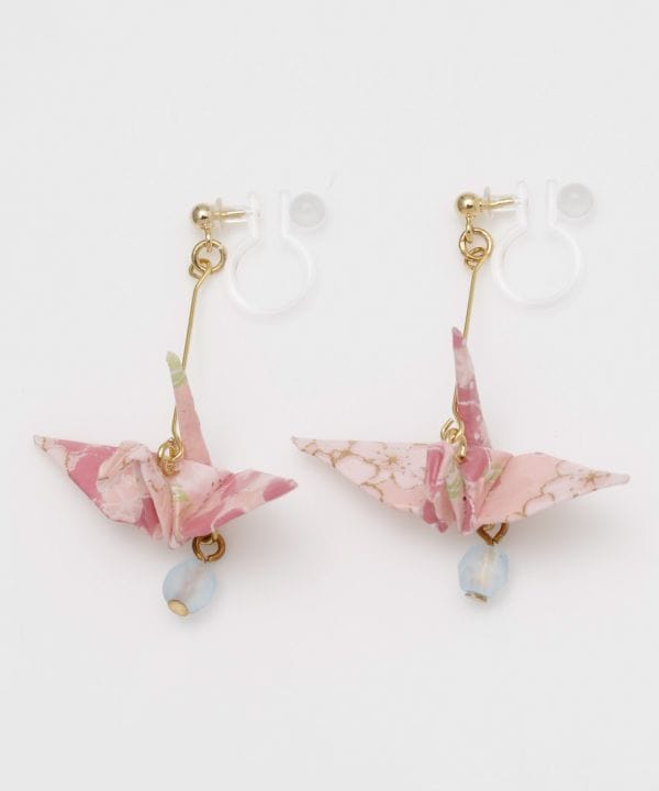 Origami Crane Clip Earrings Earrings by Kaya - Ametsuchi